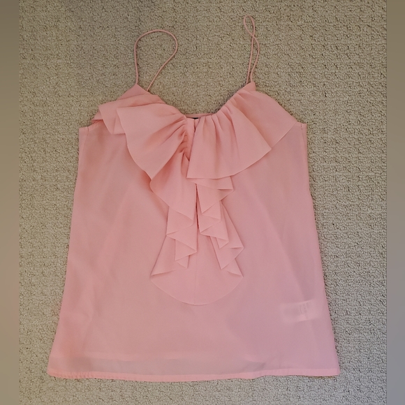 TWO H&M Beautiful Coral and Cream Tanktop| Size 4 and 6 - Picture 1 of 6